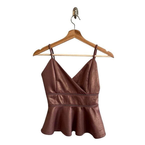 Trixxi Pink Mauve Y2K Top Size S Babydoll Victorian Metallic 90’s - Picture 1 of 6